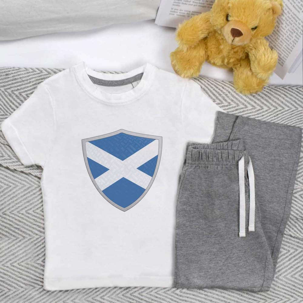 'Scotland Shield' Kids Nightwear / Pyjama Set (KP041463)