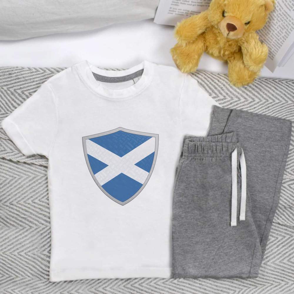 'Scotland Shield' Kids Nightwear / Pyjama Set (KP041463)