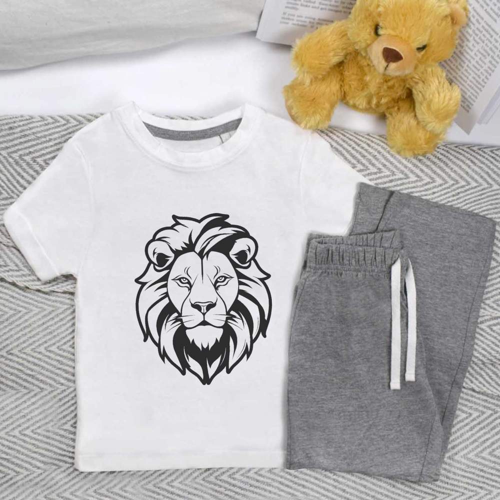 'lion' Kids Nightwear / Pyjama Set (KP042900)