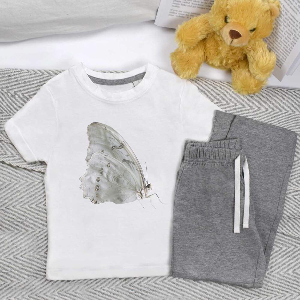 'Mother of Pearl Butterfly' Kids Nightwear / Pyjama Set (KP043615)