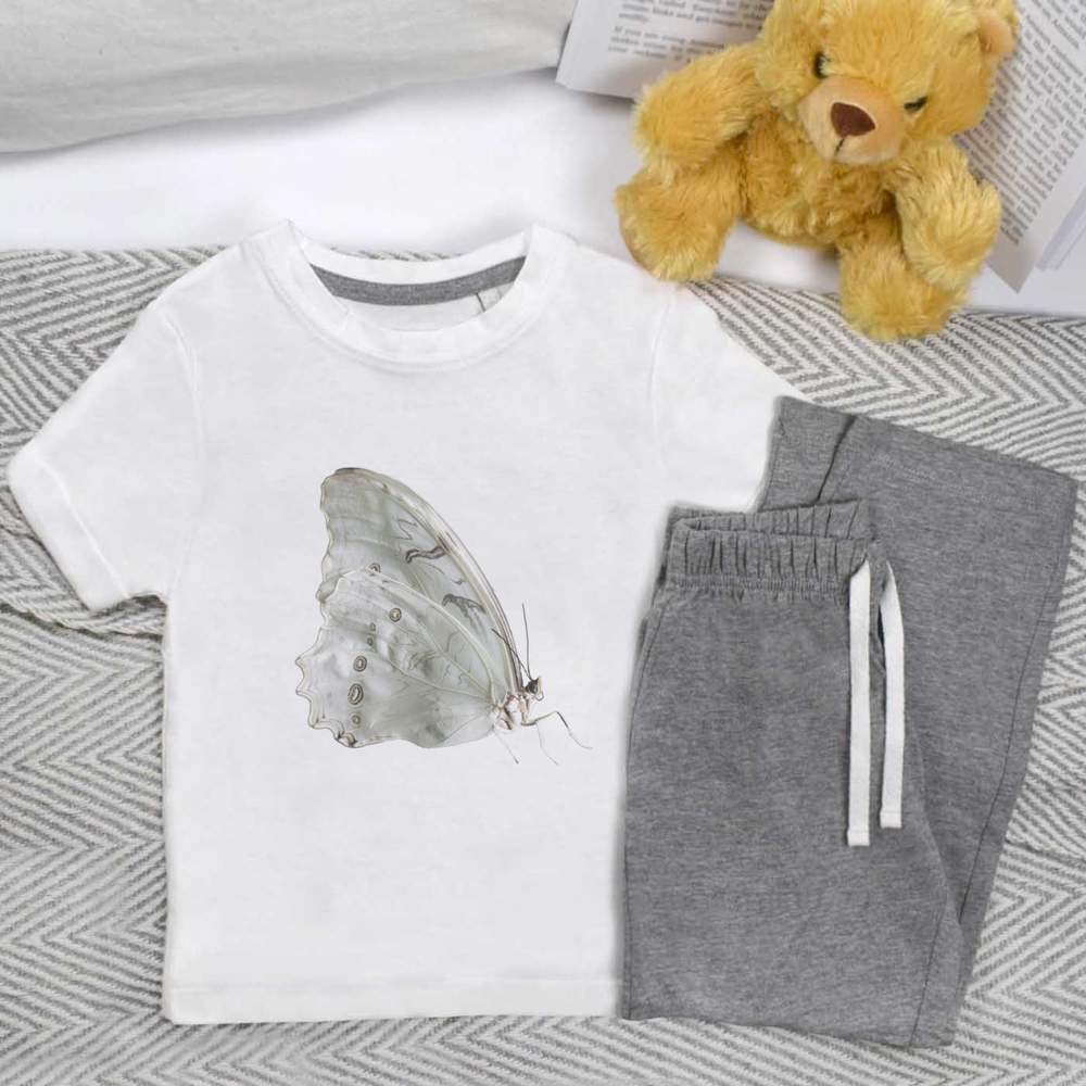 'Mother of Pearl Butterfly' Kids Nightwear / Pyjama Set (KP043615)