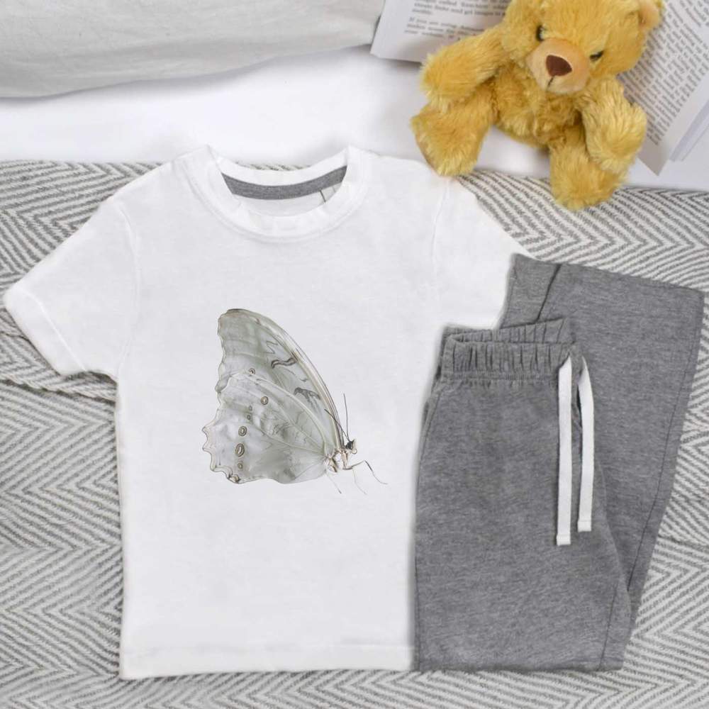 'Mother of Pearl Butterfly' Kids Nightwear / Pyjama Set (KP043615)