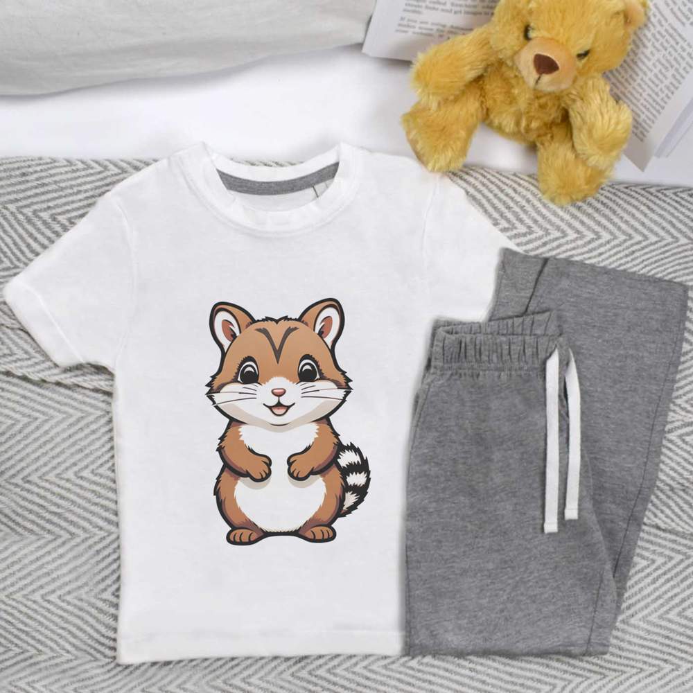 'Happy Chipmunk' Kids Nightwear / Pyjama Set (KP043871)