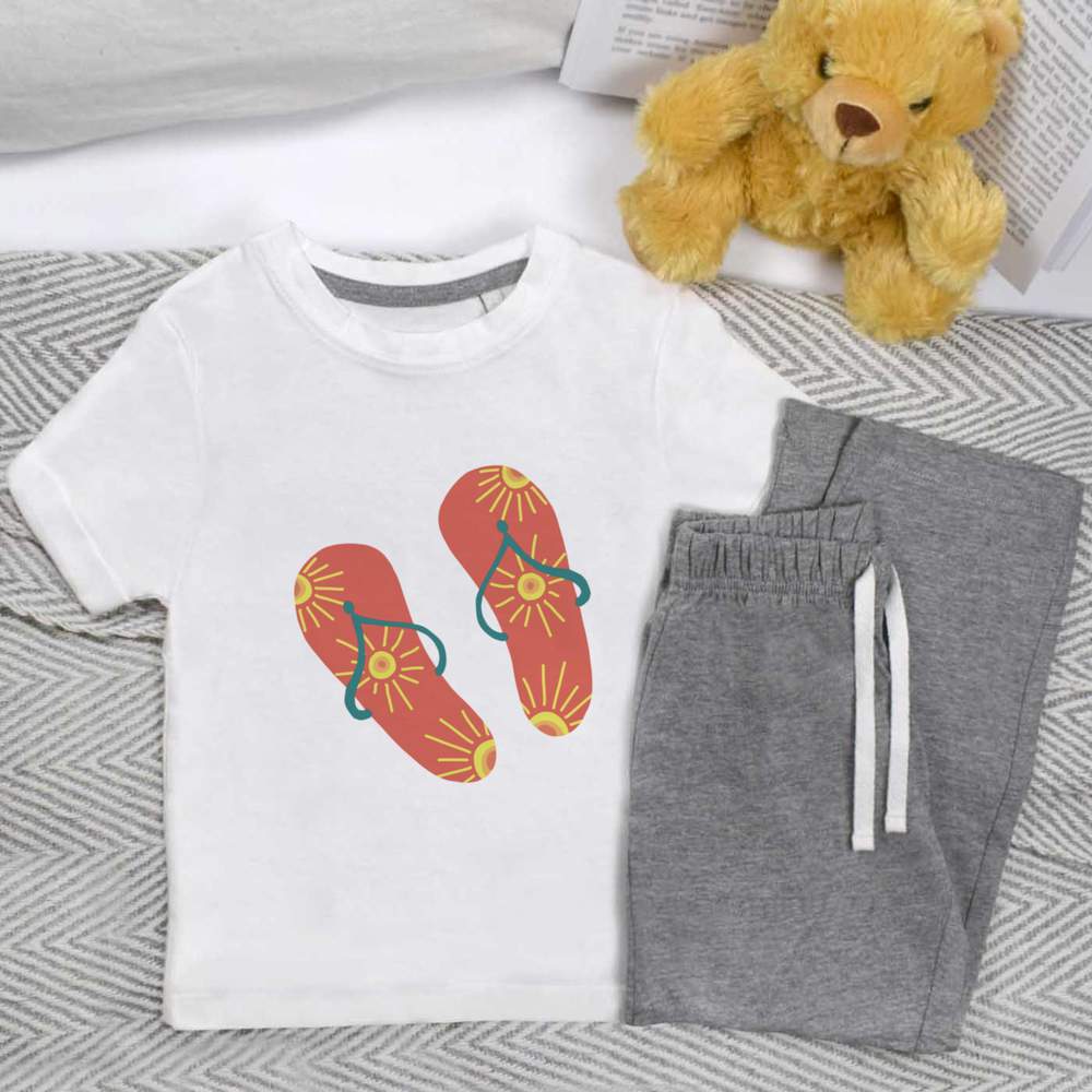 'Flip Flops' Kids Nightwear / Pyjama Set (KP044173)