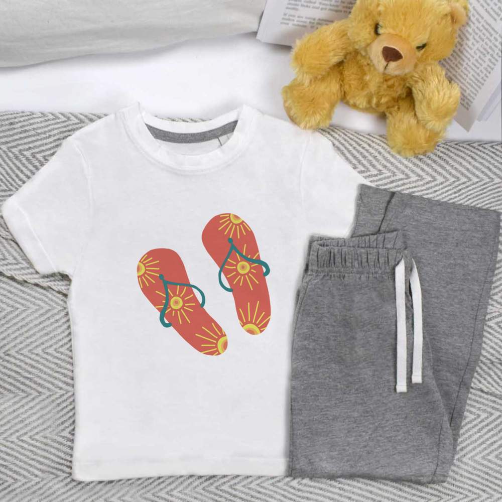 'Flip Flops' Kids Nightwear / Pyjama Set (KP044173)