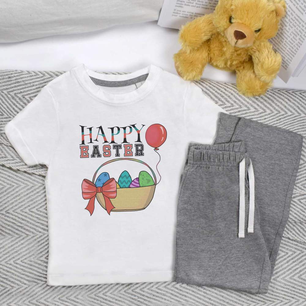 'Happy Easter' Kids Nightwear / Pyjama Set (KP044751)