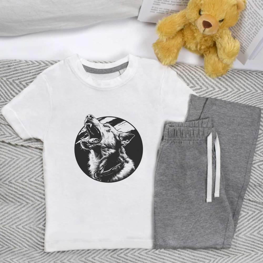 'Dog Barking ' Kids Nightwear / Pyjama Set (KP047091)