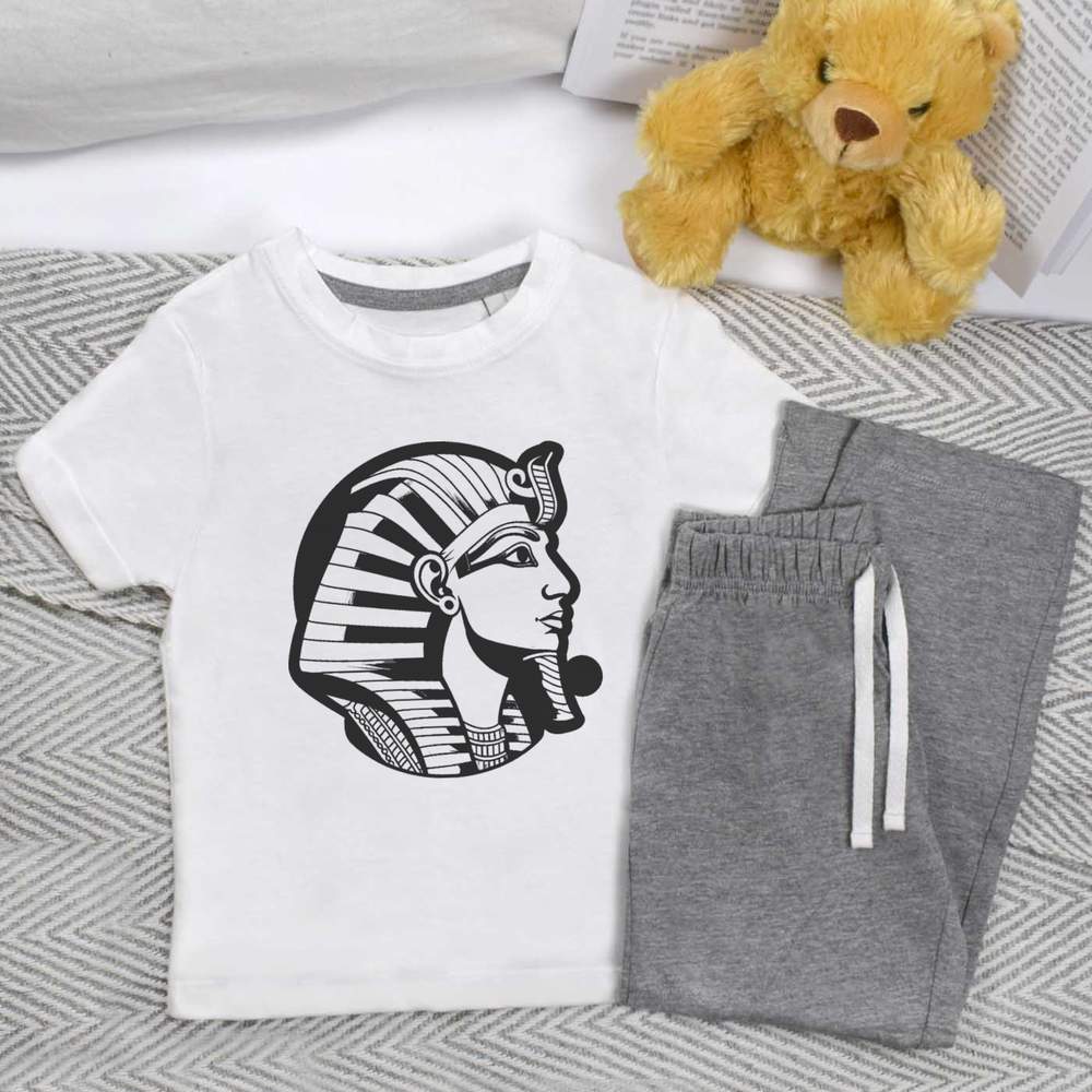 'Egyptian Pharaoh Side View' Kids Nightwear / Pyjama Set (KP047179)
