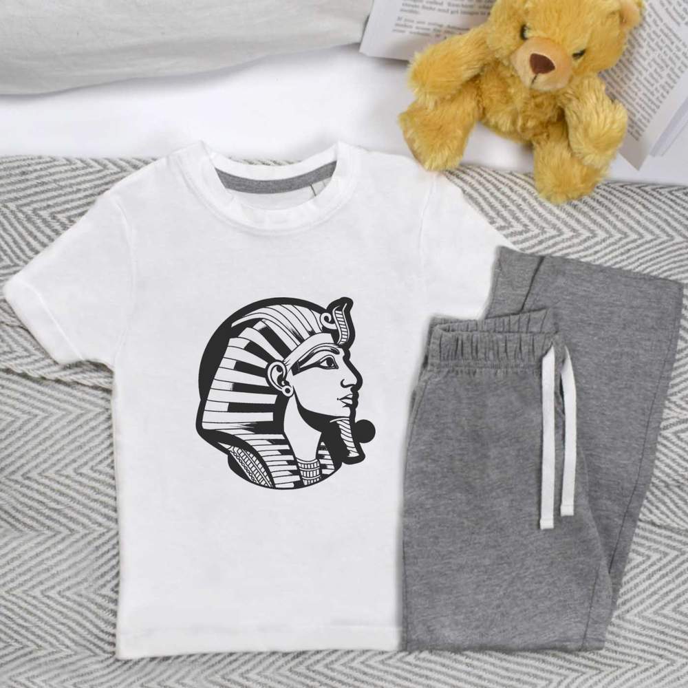 'Egyptian Pharaoh Side View' Kids Nightwear / Pyjama Set (KP047179)