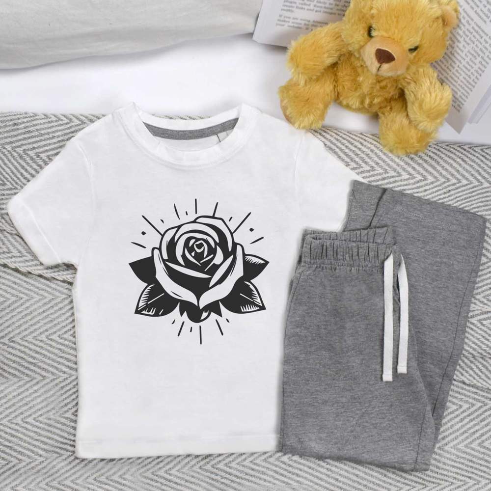 'Blooming Rose' Kids Nightwear / Pyjama Set (KP047702)