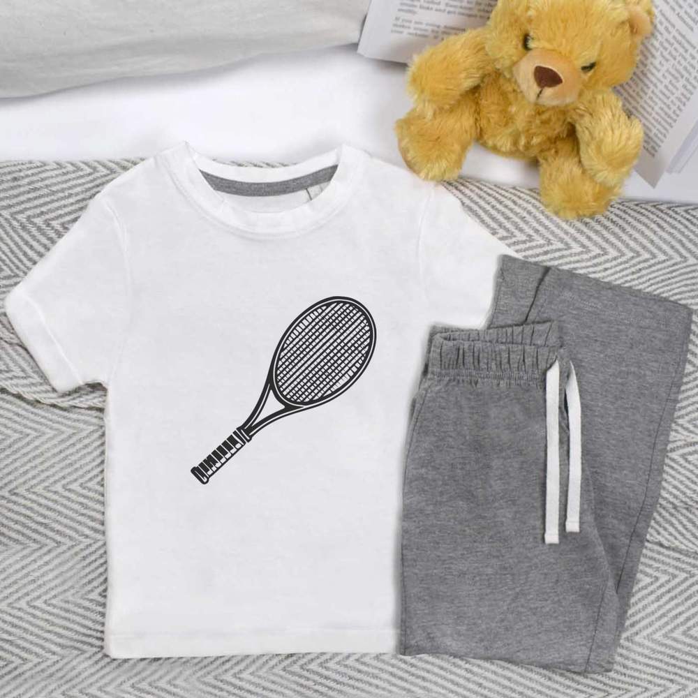 'Tennis Racket' Kids Nightwear / Pyjama Set (KP047721)