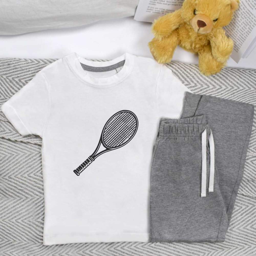 'Tennis Racket' Kids Nightwear / Pyjama Set (KP047721)