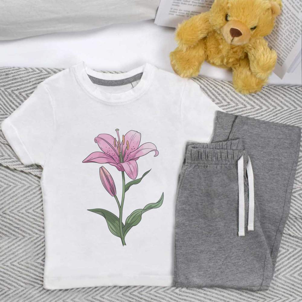 'Lily Flower' Kids Nightwear / Pyjama Set (KP048973)