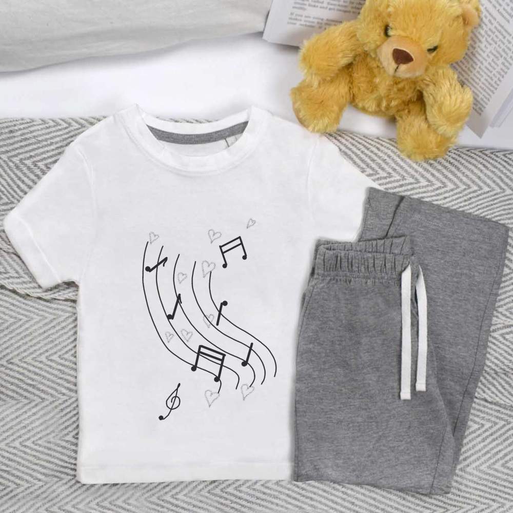 'Love Of Music' Kids Nightwear / Pyjama Set (KP052306)