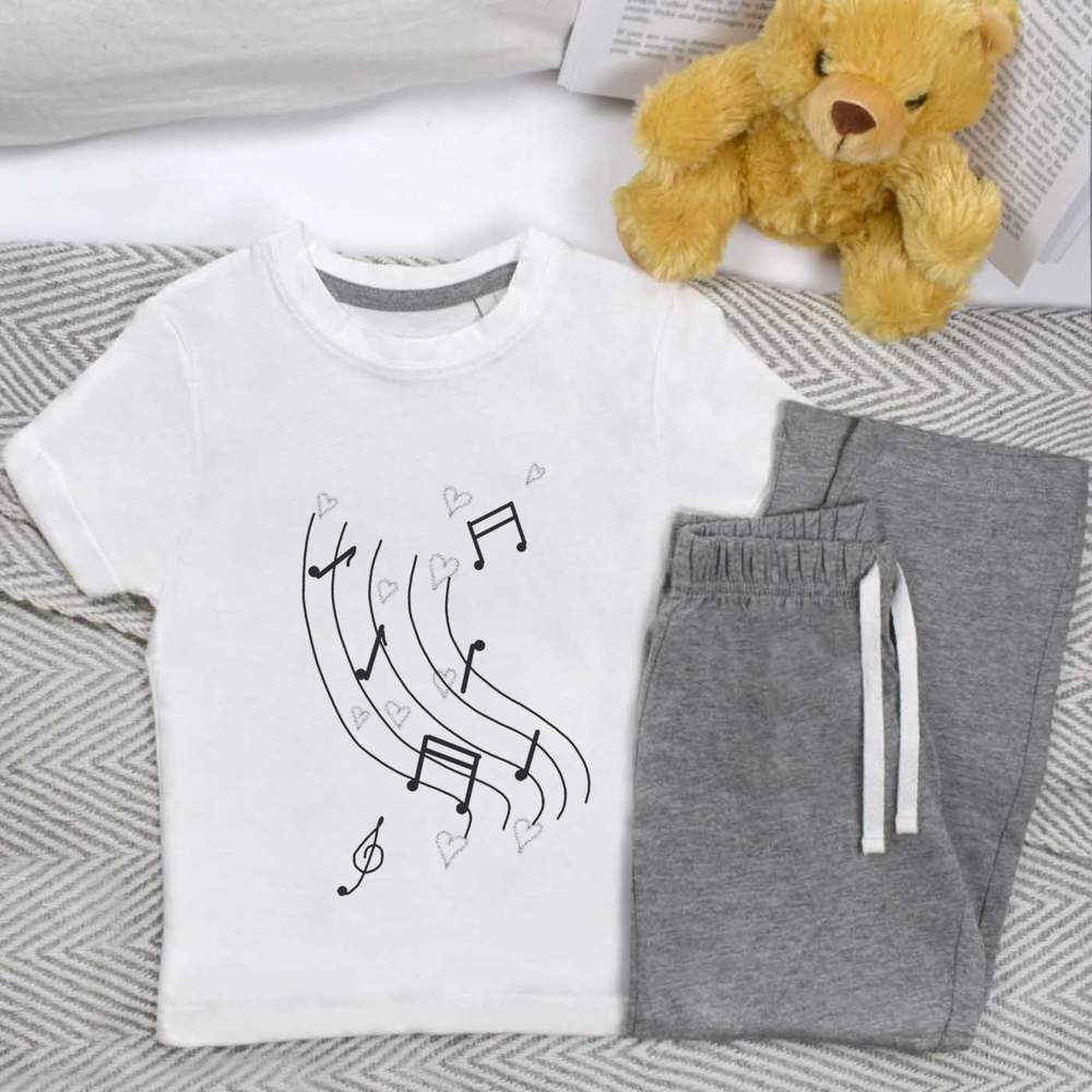 'Love Of Music' Kids Nightwear / Pyjama Set (KP052306)