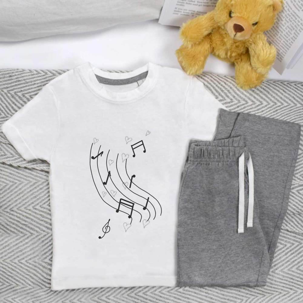 'Love Of Music' Kids Nightwear / Pyjama Set (KP052306)
