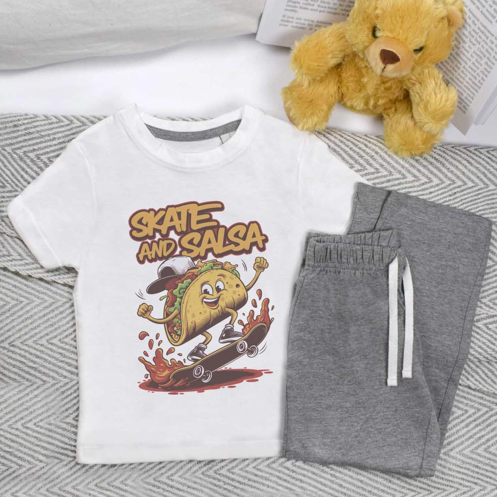 'Skate And Salsa' Kids Nightwear / Pyjama Set (KP052502)