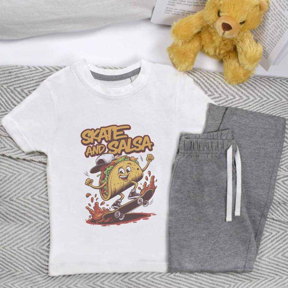'Skate And Salsa' Kids Nightwear / Pyjama Set (KP052502)