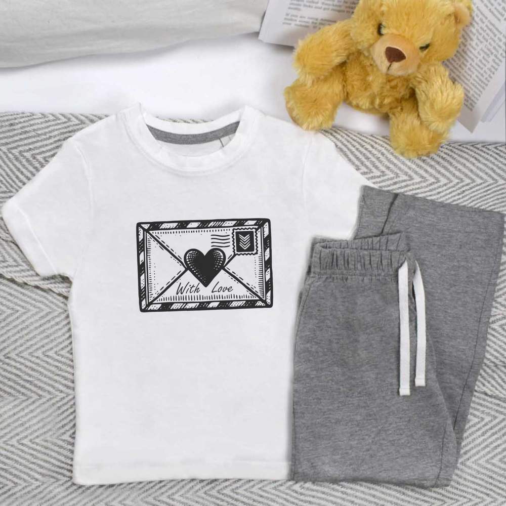'Love Letter' Kids Nightwear / Pyjama Set (KP052661)