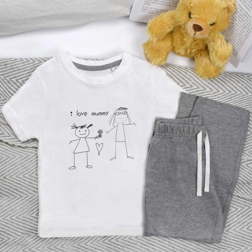 'I Love Mummy' Kids Nightwear / Pyjama Set (KP052811)