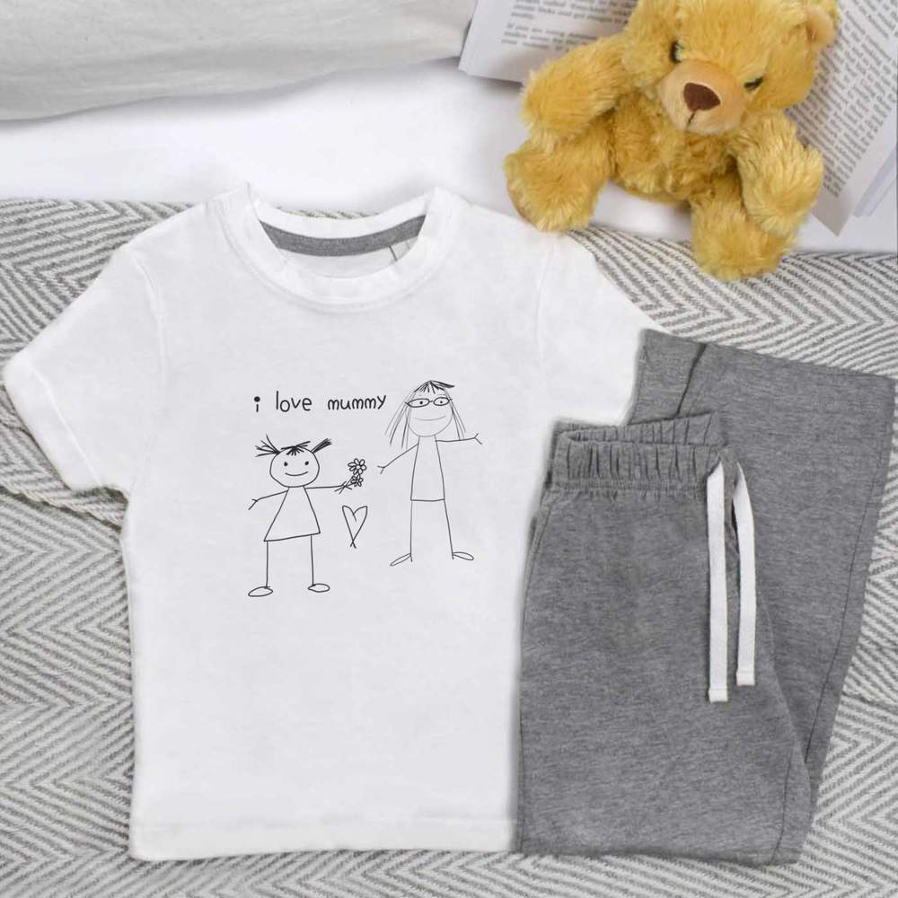 'I Love Mummy' Kids Nightwear / Pyjama Set (KP052811)