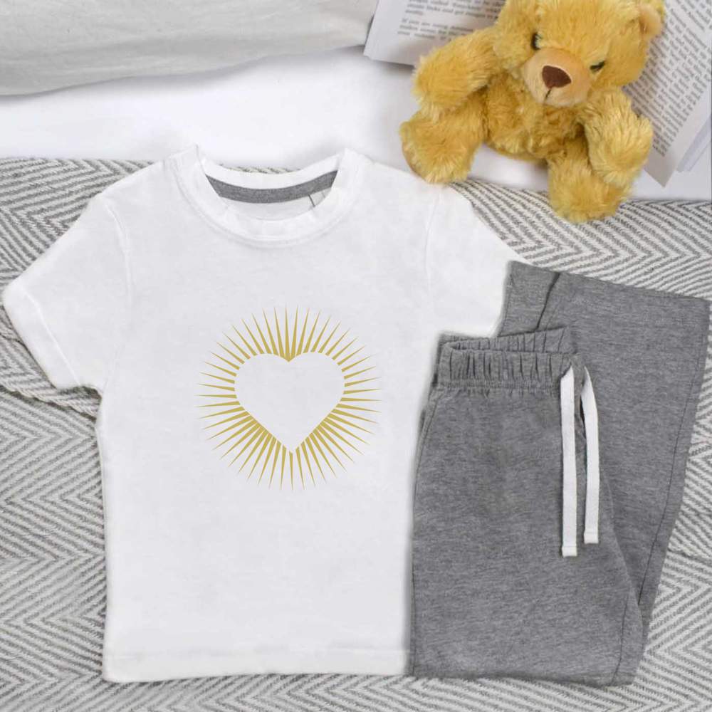 'Sunshine Heart' Kids Nightwear / Pyjama Set (KP053148)