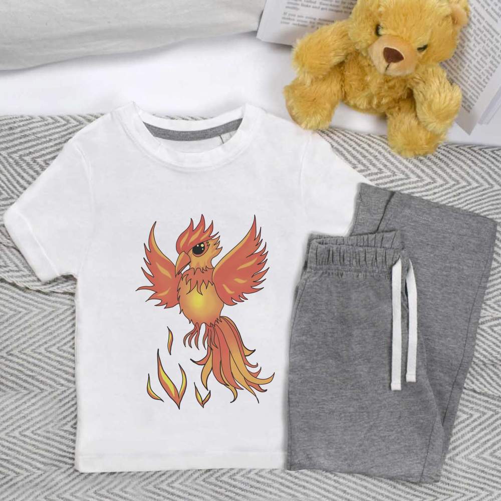 'Mythical Phoenix' Kids Nightwear / Pyjama Set (KP053819)