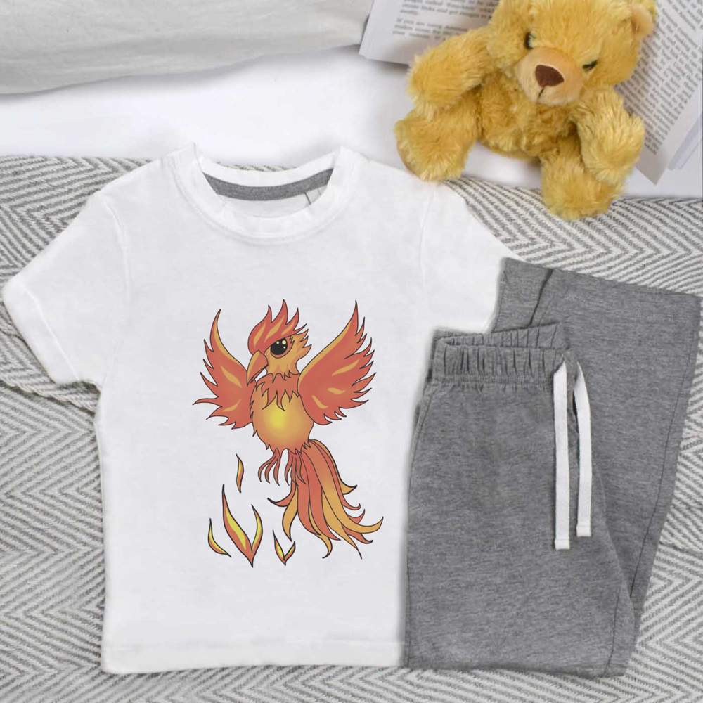 'Mythical Phoenix' Kids Nightwear / Pyjama Set (KP053819)