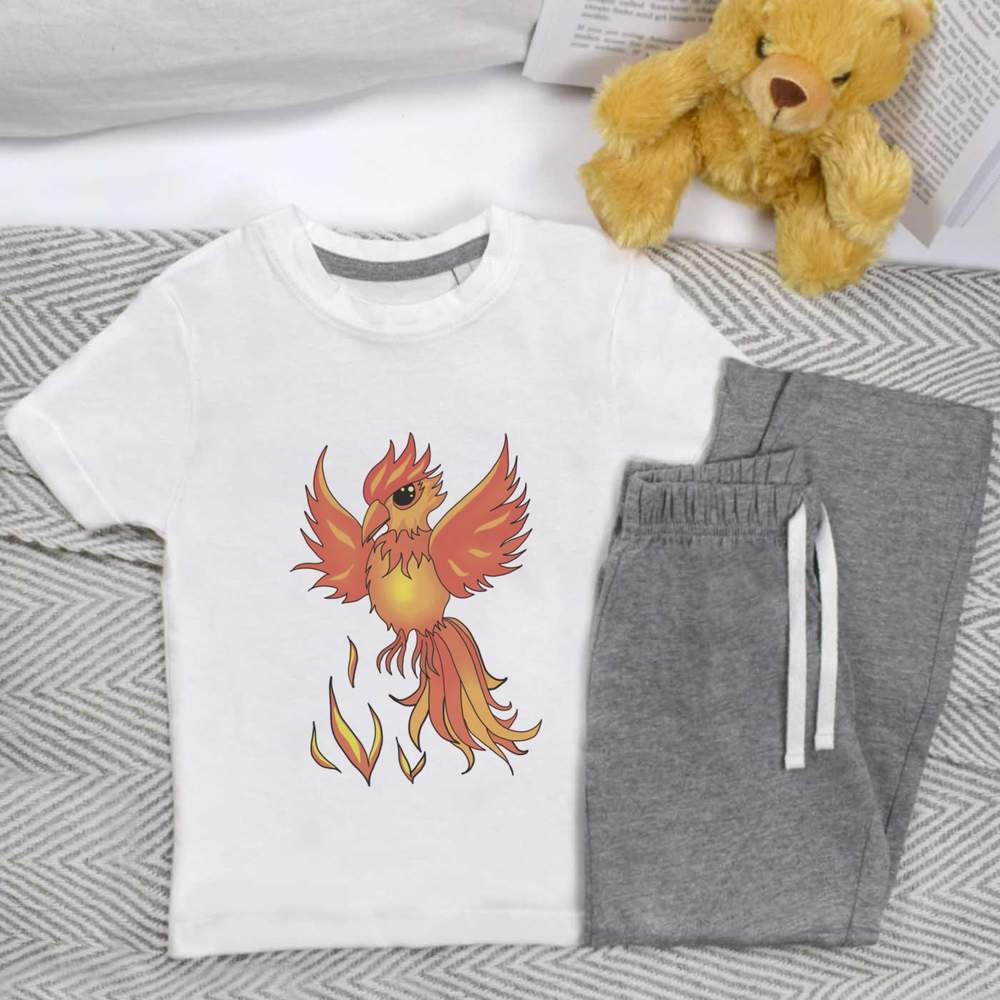 'Mythical Phoenix' Kids Nightwear / Pyjama Set (KP053819)