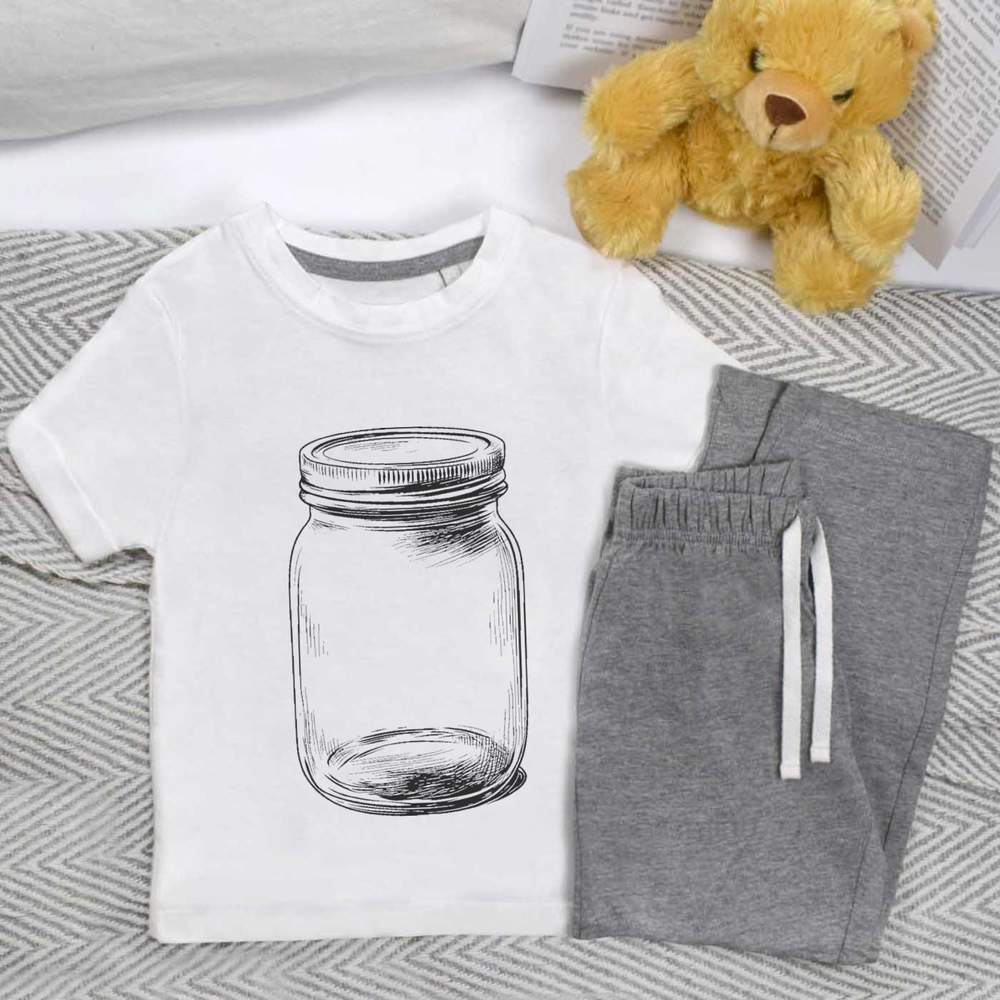 'Single Glass Jar' Kids Nightwear / Pyjama Set (KP054182)