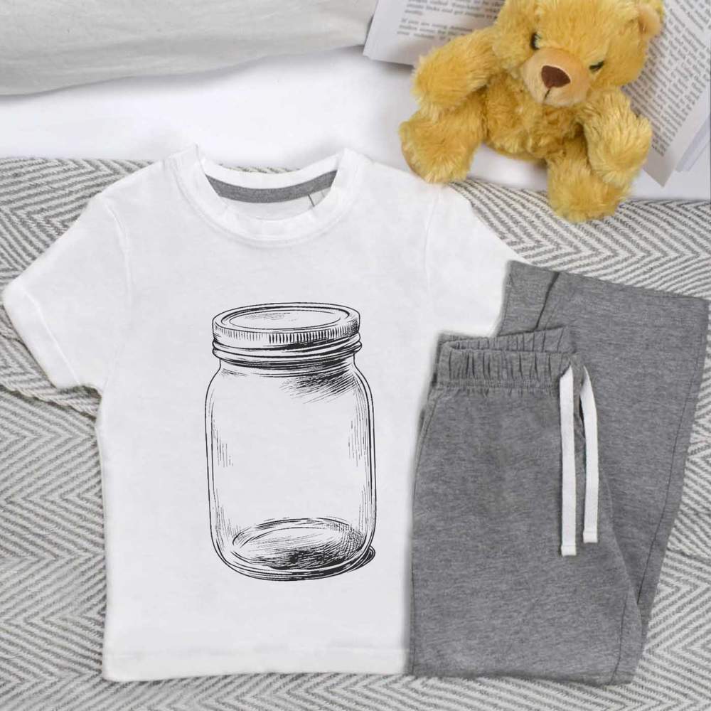 'Single Glass Jar' Kids Nightwear / Pyjama Set (KP054182)