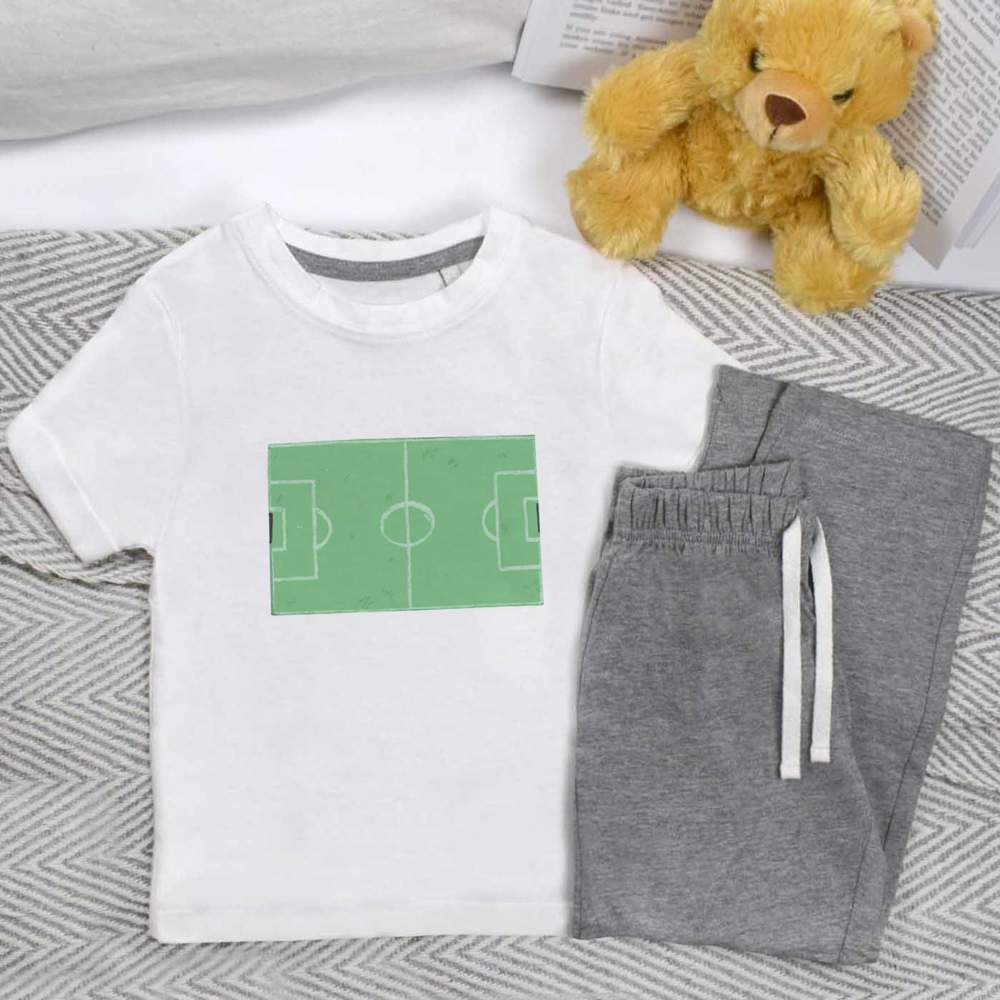 'Sketchy Football Field' Kids Nightwear / Pyjama Set (KP054500)