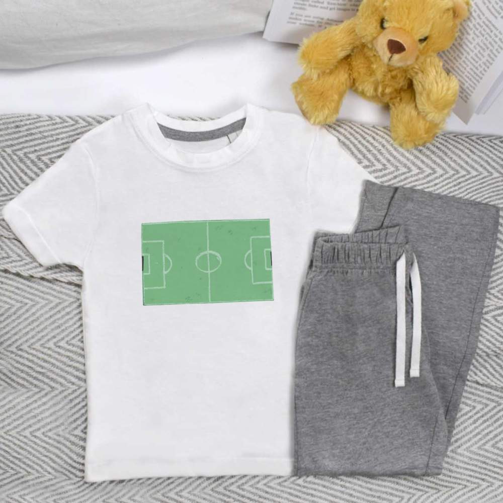'Sketchy Football Field' Kids Nightwear / Pyjama Set (KP054500)