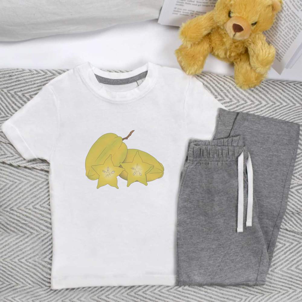 'Star Fruit Illustration' Kids Nightwear / Pyjama Set (KP054705)