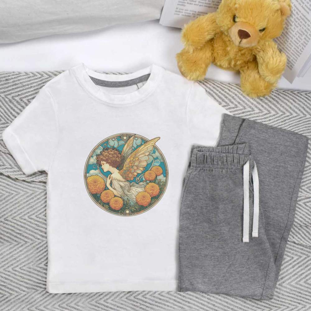 'Marigold Garden Fairy' Kids Nightwear / Pyjama Set (KP055510)