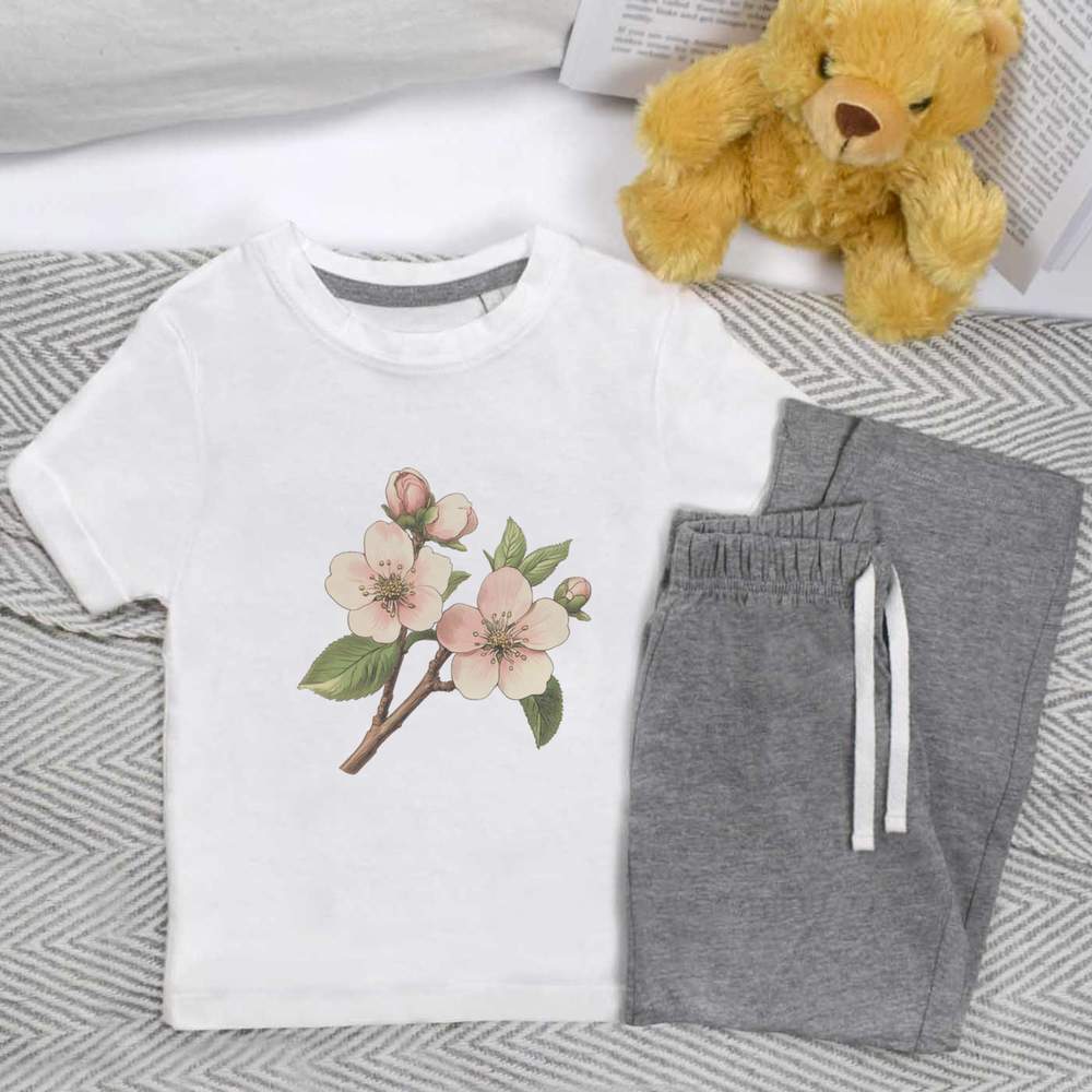 'Cherry Blossoms' Kids Nightwear / Pyjama Set (KP056106)