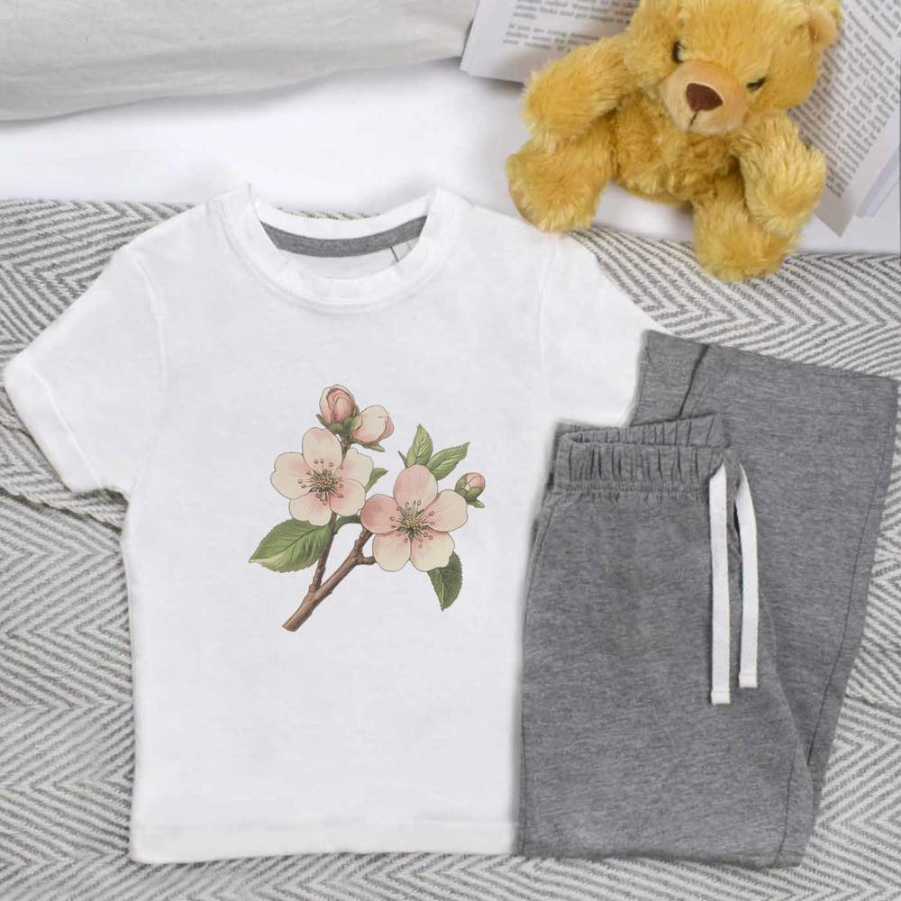 'Cherry Blossoms' Kids Nightwear / Pyjama Set (KP056106)