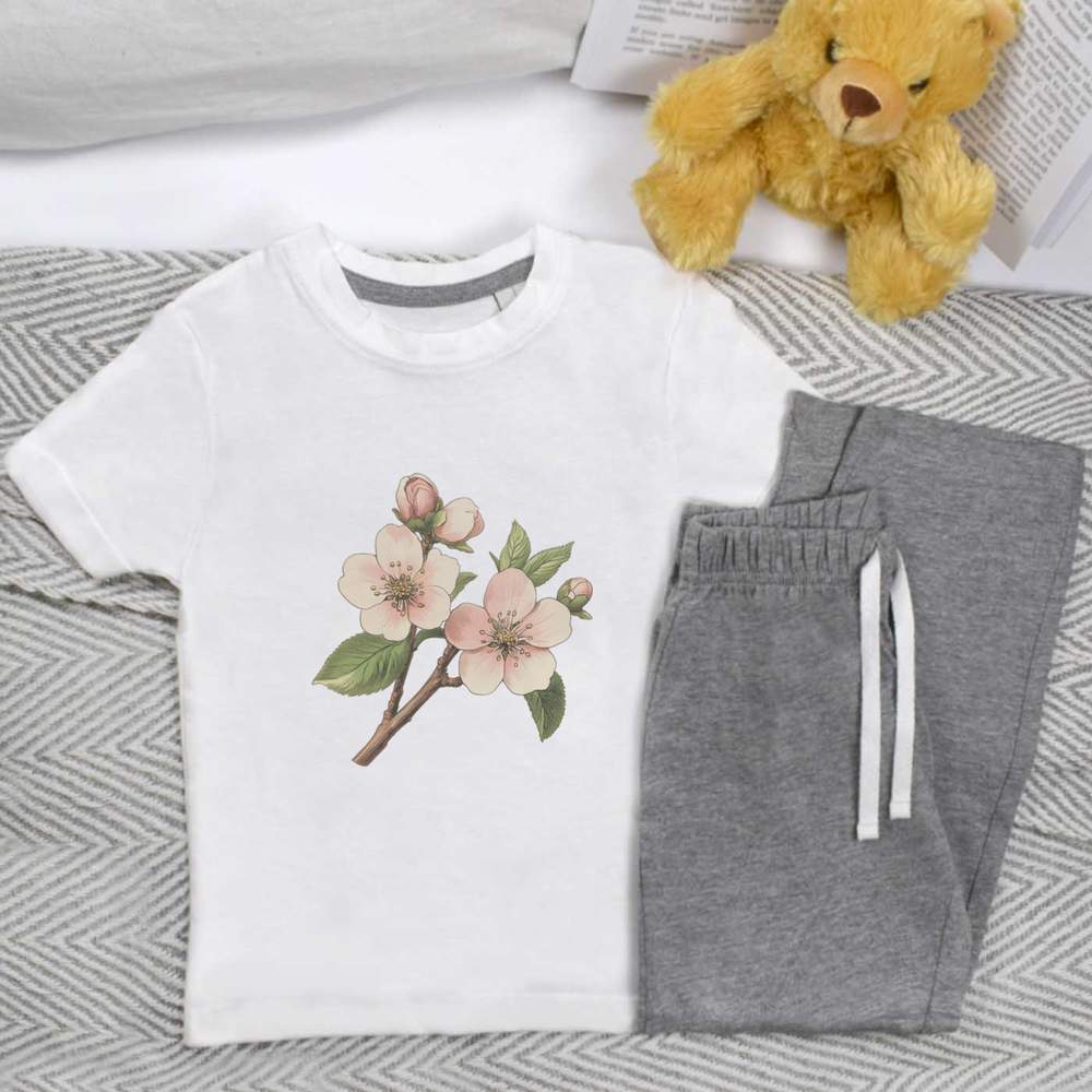 'Cherry Blossoms' Kids Nightwear / Pyjama Set (KP056106)