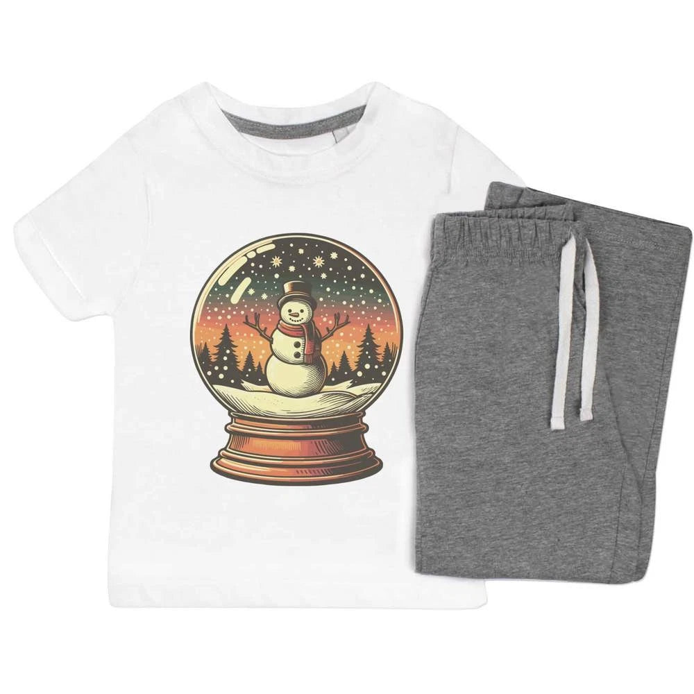 'Snowman Snow Globe' Kids Nightwear / Pyjama Set (KP049605)