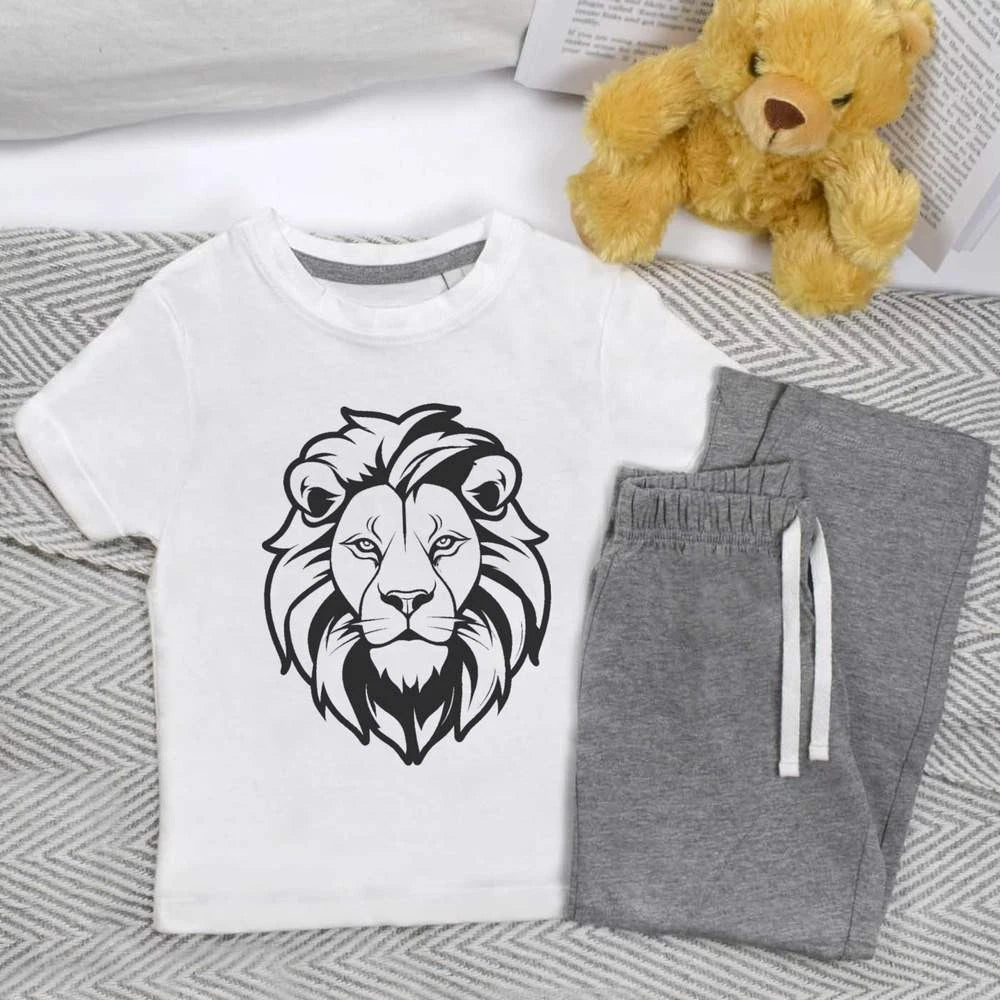 'lion' Kids Nightwear / Pyjama Set (KP042900)