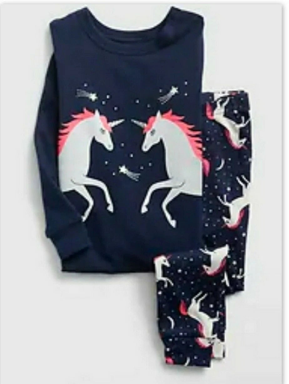 NEW BABY GAP UNICORN PAJAMAS SLEEP SET 2T  3T