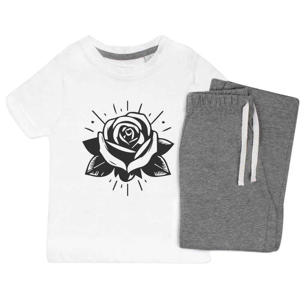 'Blooming Rose' Kids Nightwear / Pyjama Set (KP047702)