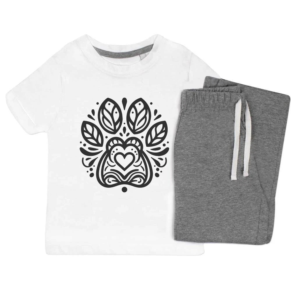 'Paw Print' Kids Nightwear / Pyjama Set (KP047690)
