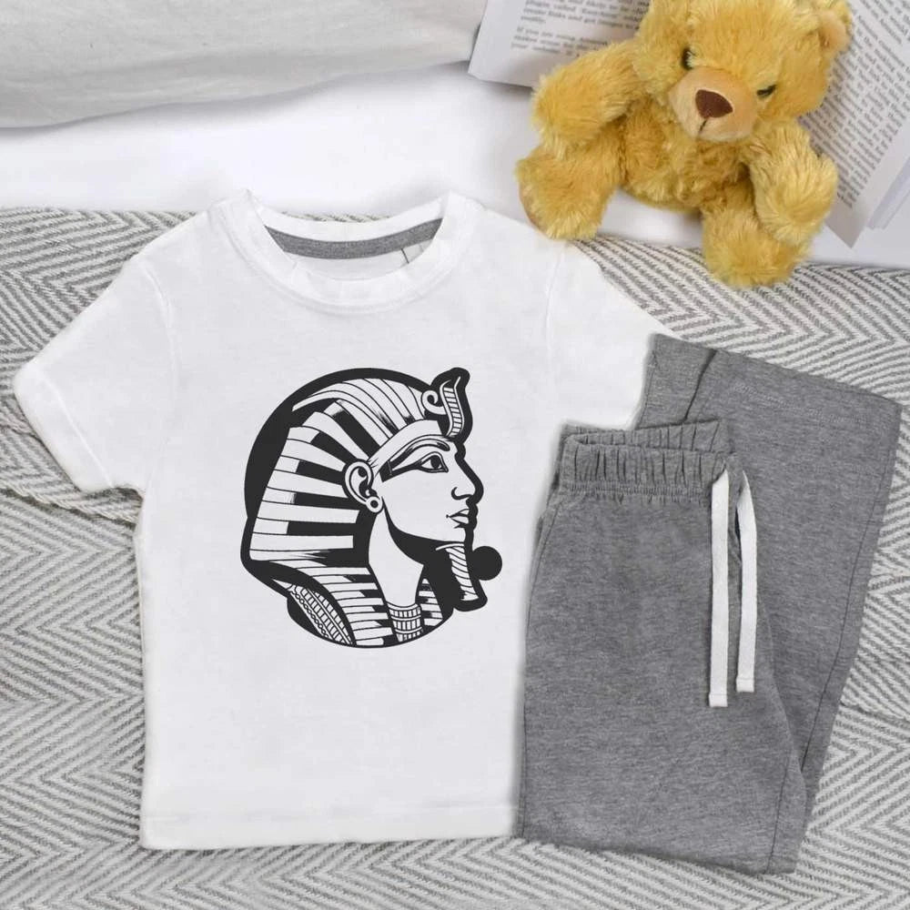 'Egyptian Pharaoh Side View' Kids Nightwear / Pyjama Set (KP047179)