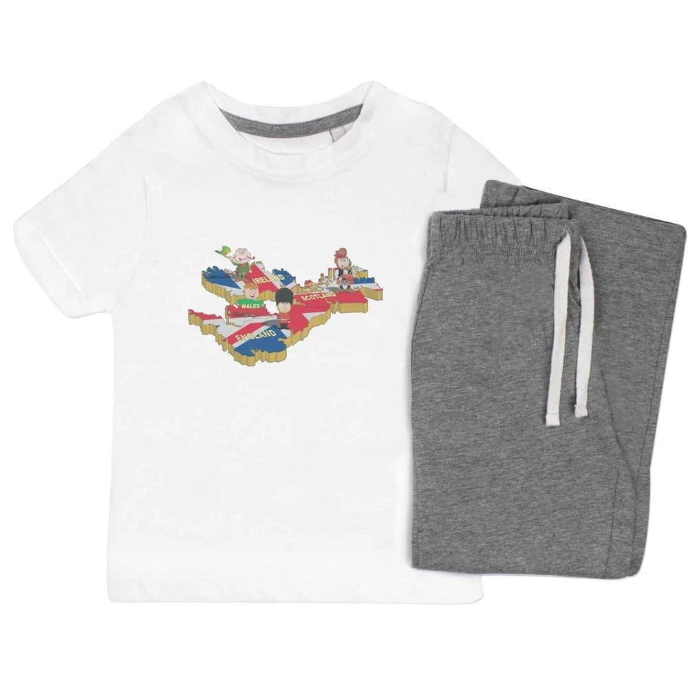 'United Kingdom' Kids Nightwear / Pyjama Set (KP049967)