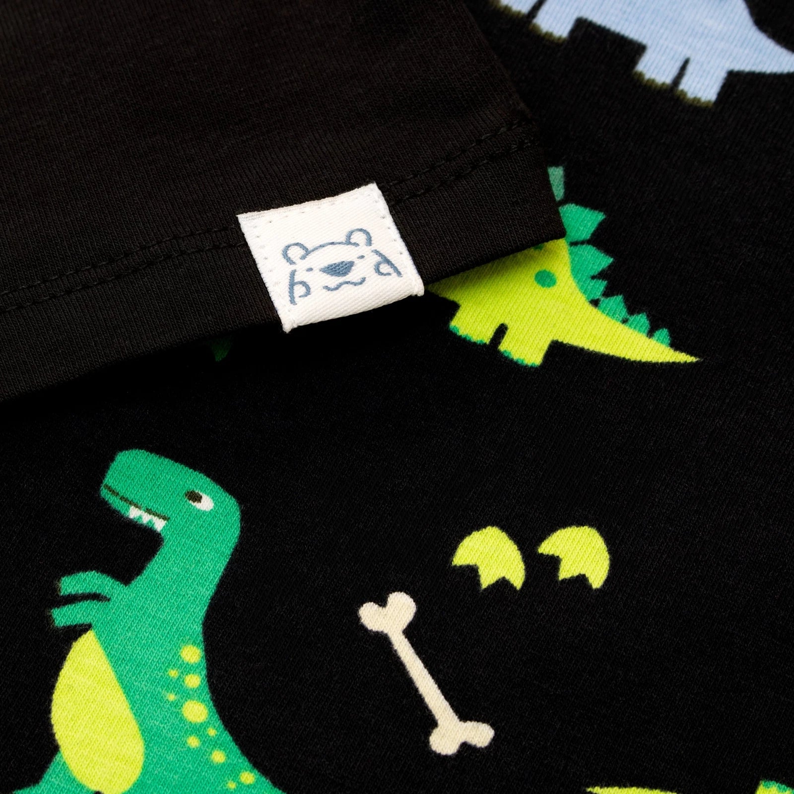 Dinosaur Short Pyjamas Kids Baby Boys 18 14 Months 2 3 4 5 6 7 8 Years PJs Black