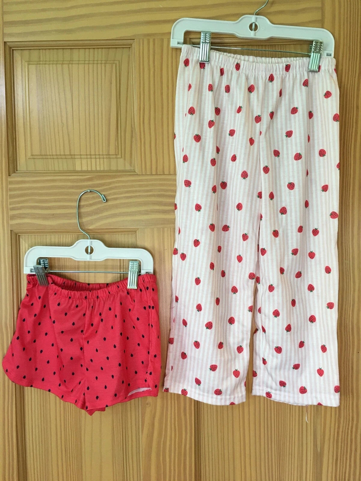 New Carter's Girls Strawberry Poly Pajama 3 pc Set Toddler  many sizes