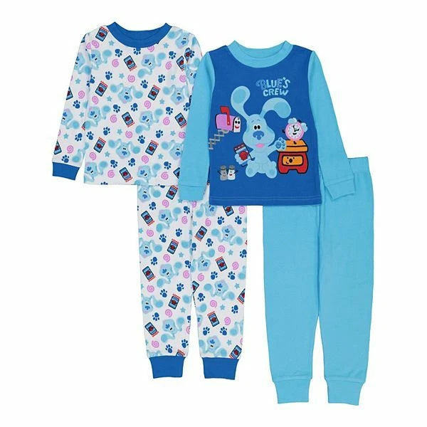 BLUES CLUES TODDLER BOYS 4 PIECE PAJAMAS SIZE 4T NEW