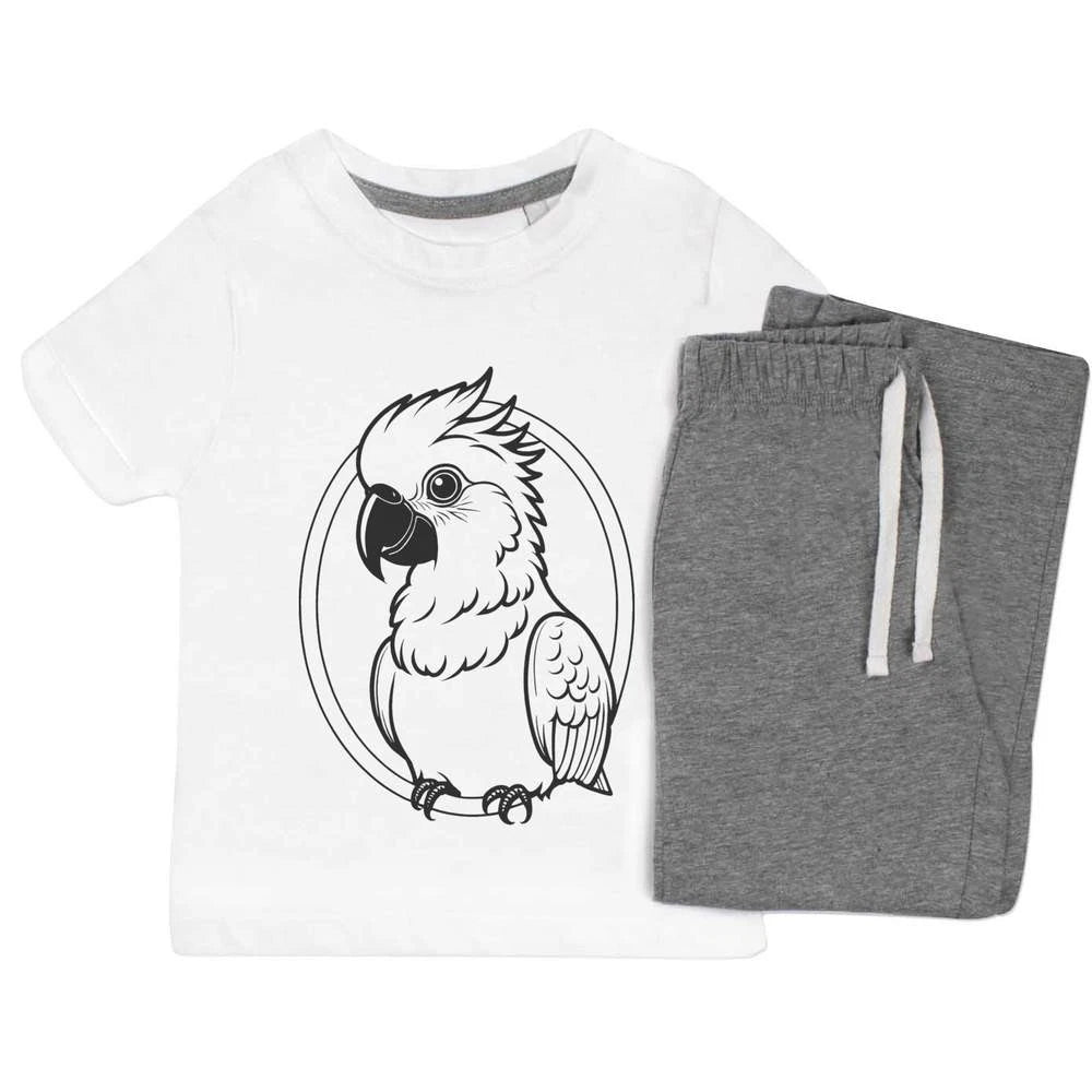 'Cockatoo Parrot' Kids Nightwear / Pyjama Set (KP049985)
