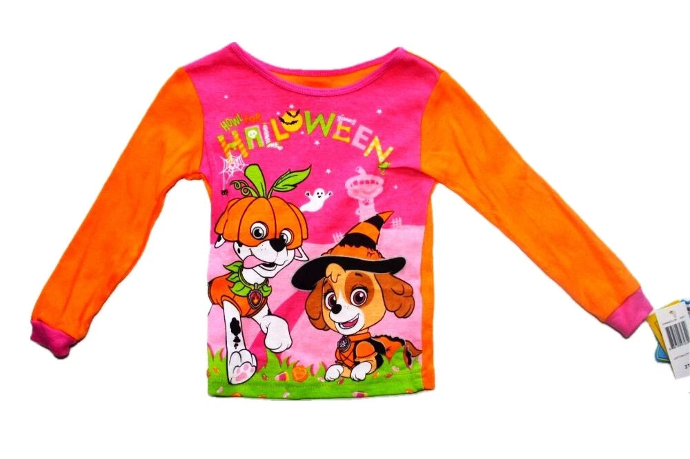 Infant & Toddler Girls Paw Patrol Puppy Dog Halloween Scary Cute Pajama Set 2-4